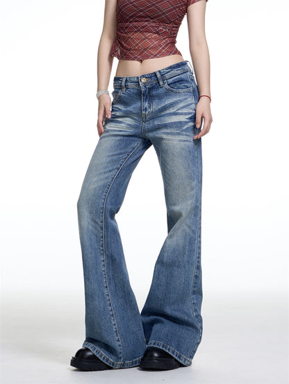 American-style Retro Washed Skinny Jeans For Women