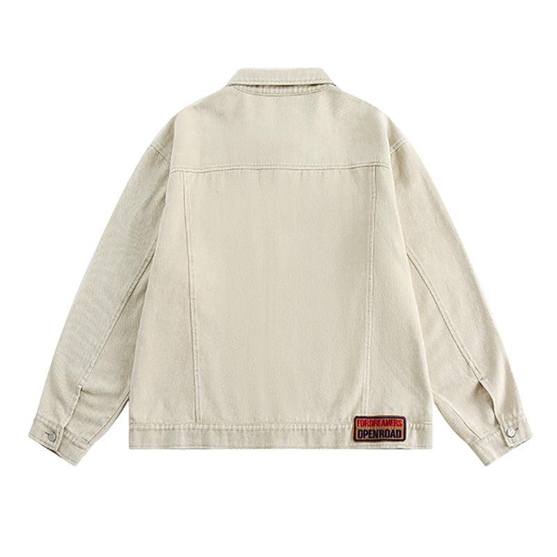 Punk Design Contrast Color Multi-pocket Baggy Coat For Women All Products