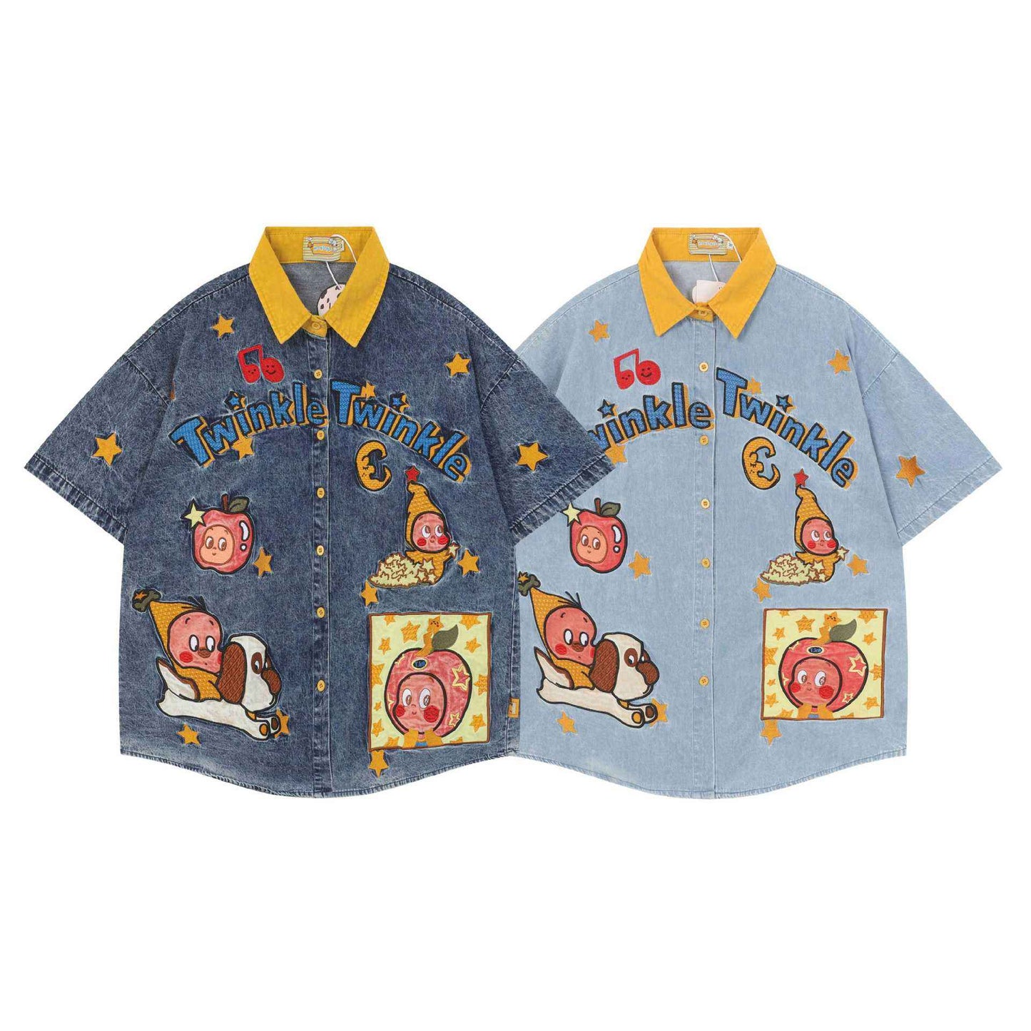 Star cartoon short sleeved shirt for women | MuddyStock Originals