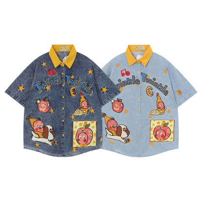 Star cartoon short sleeved shirt for women | MuddyStock Originals