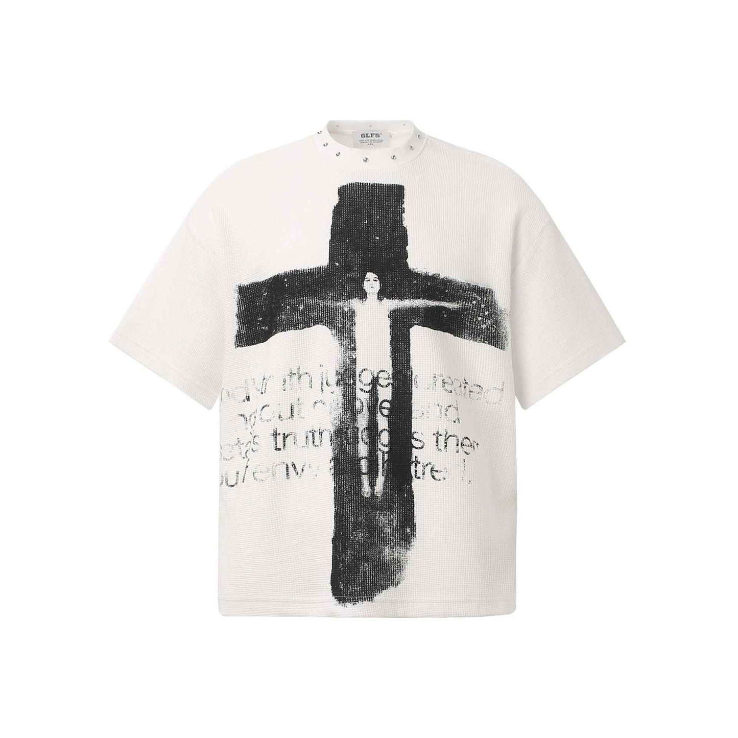 Wear and tear cross shaped short sleeves