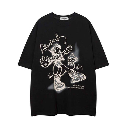 Cartoon Cotton T-shirt For Men And Women MuddyStock