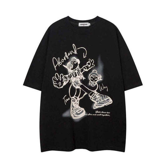 Cartoon Cotton T-shirt For Men And Women MuddyStock