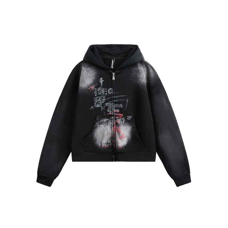 Loose Casual Hoodie For Men | MuddyStock Originals Black