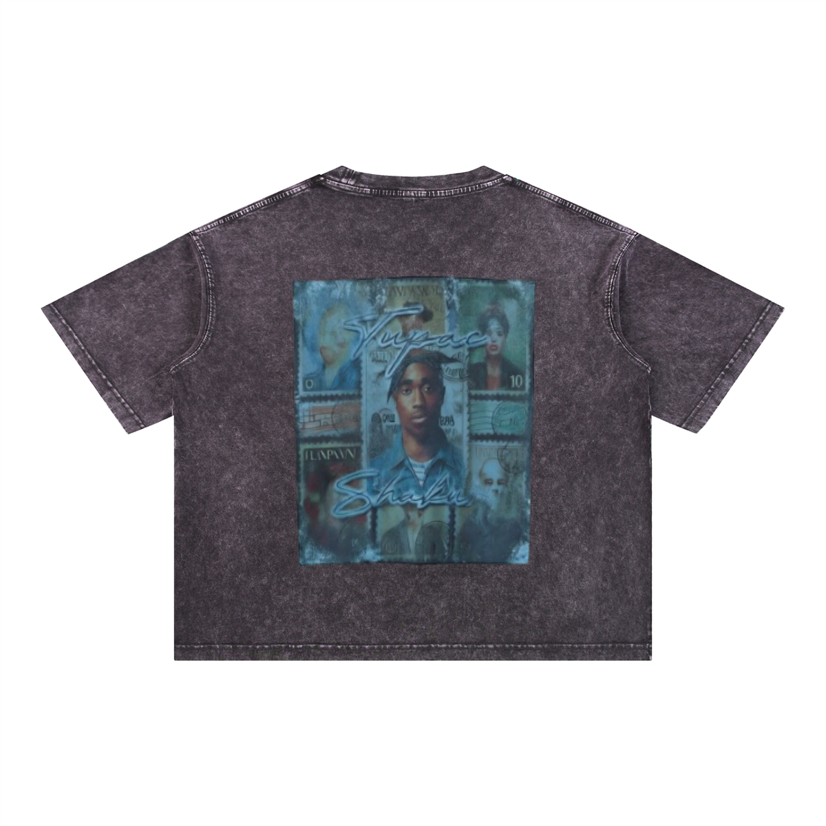 Mineral Wash Boxy Cotton T-Shirt For Men | MuddyStock Originals Dark Gray