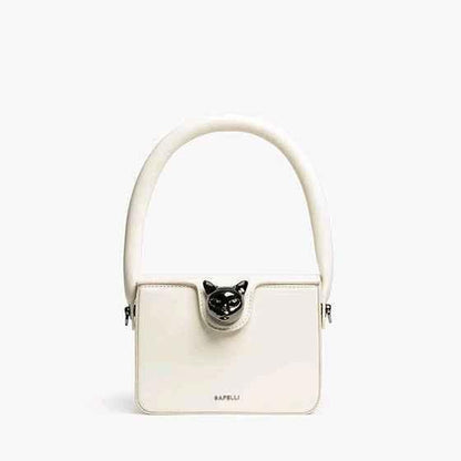 Light Luxury Box Bag For Women Beige