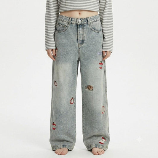Straight Leg Washed Jeans For Women | MuddyStock Originals