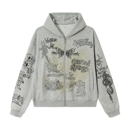 Abstract pattern dirty hoodie for women | MuddyStock Originals
