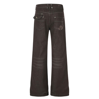 Women's High Street Distressed Micro Flare Denim Jeans | MuddyStock Originals
