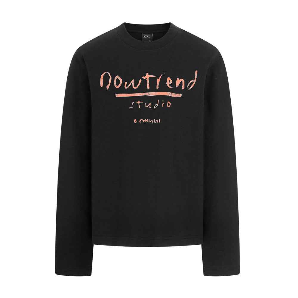 Simple letter printed long sleeved shirt for men | MuddyStock Originals eprolo