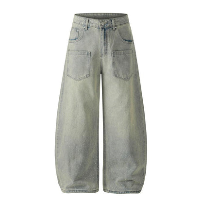 Starry Sky Hot Diamond Bending Knife Jeans For Women | MuddyStock Originals Blue
