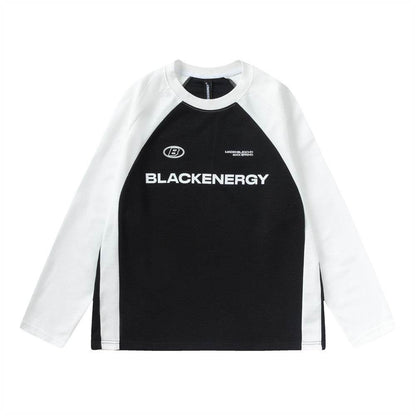 American Street Fashion Sports Long Sleeve T-shirt For Men And Women Black MuddyStock