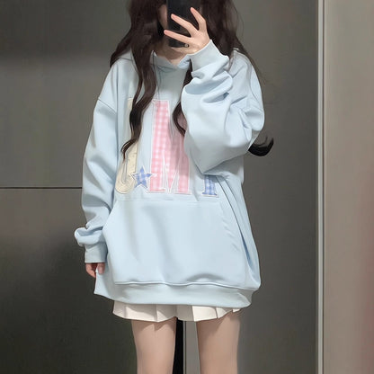 Women's Letter Embroidered Star Hoodie | MuddyStock Originals eprolo