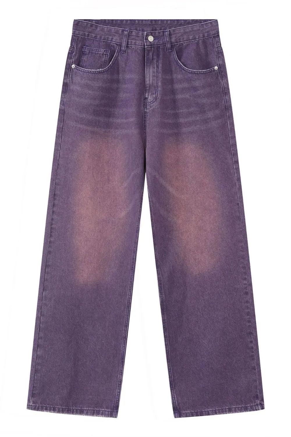 Pocketed Baggy Jeans For Men | MuddyStock Originals Mauve
