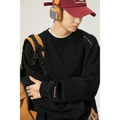 Round neck hoodie men's American letter embroidered | MuddyStock Originals MuddyStock
