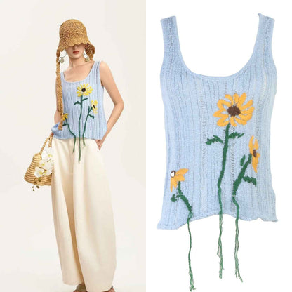 Sleeveless round neck top for women | MuddyStock Originals