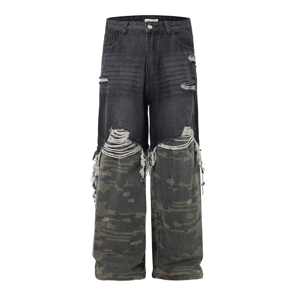 Fake two pairs of jeans for men | MuddyStock Originals Black