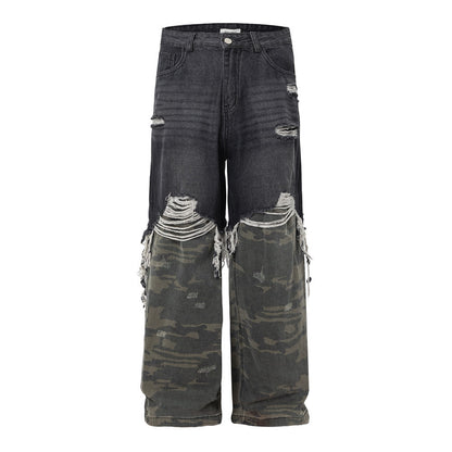 Fake two pairs of jeans for men | MuddyStock Originals Black
