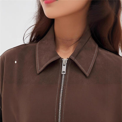 European And American Coat Dark Brown Popular Jacket All Products