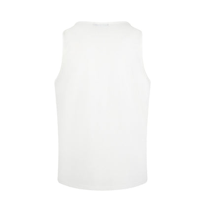 Letter printed shoulder round neck men's vest