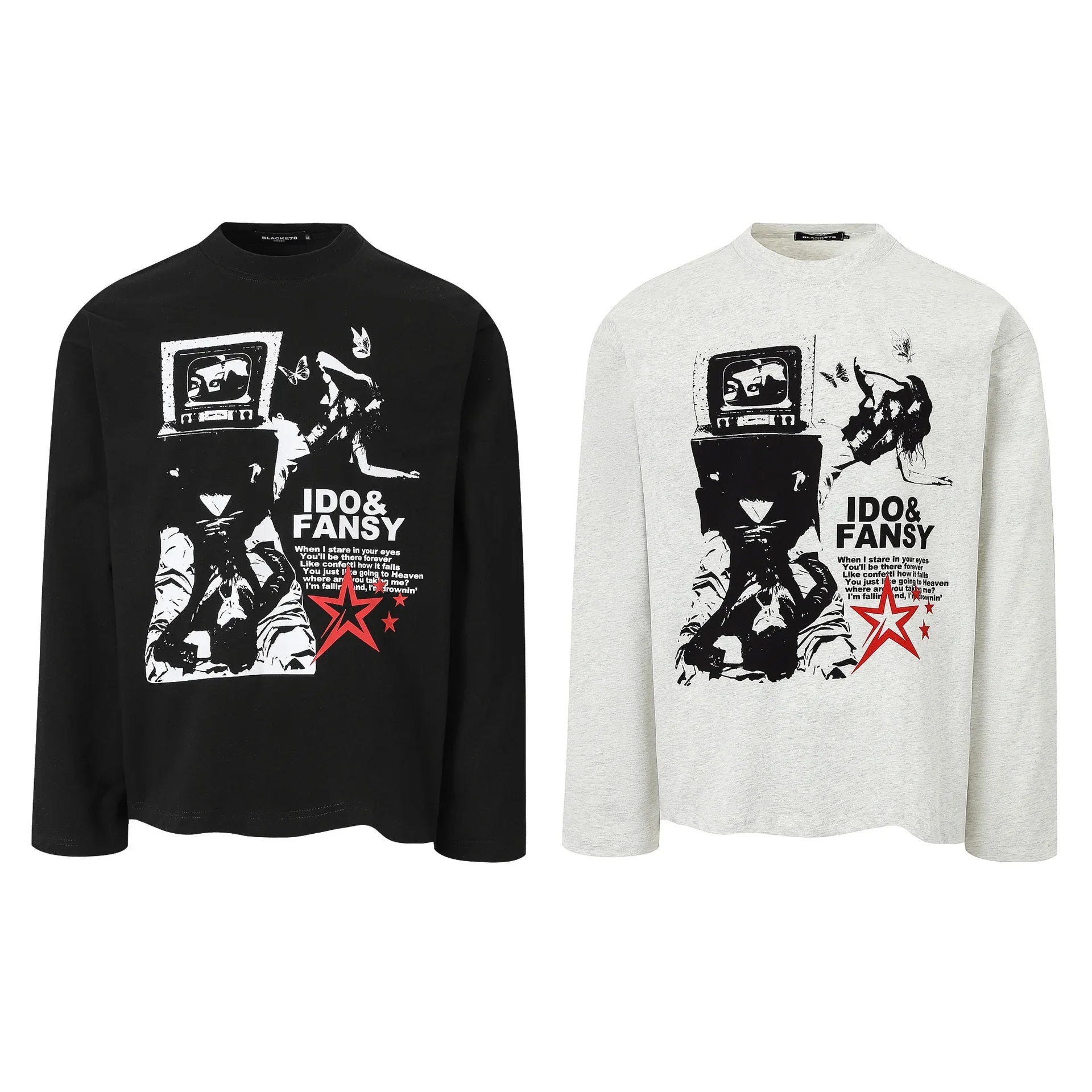 Street Style Unique Pattern Casual Loose Long Sleeve T-Shirt For Men And Women | MuddyStock Originals eprolo