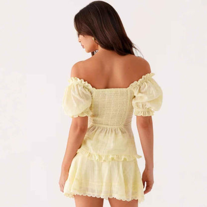 Women's Fashion Woven Ruched Wrap Top Yellow All Products