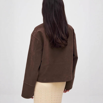 European And American Coat Dark Brown Popular Jacket All Products
