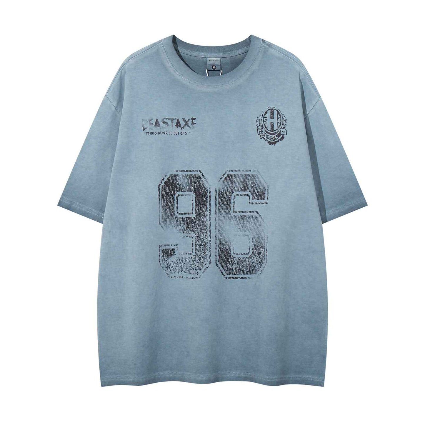 Retro Washed Letter Print Short Sleeve T-Shirt For Men And Women | MuddyStock Originals MuddyStock