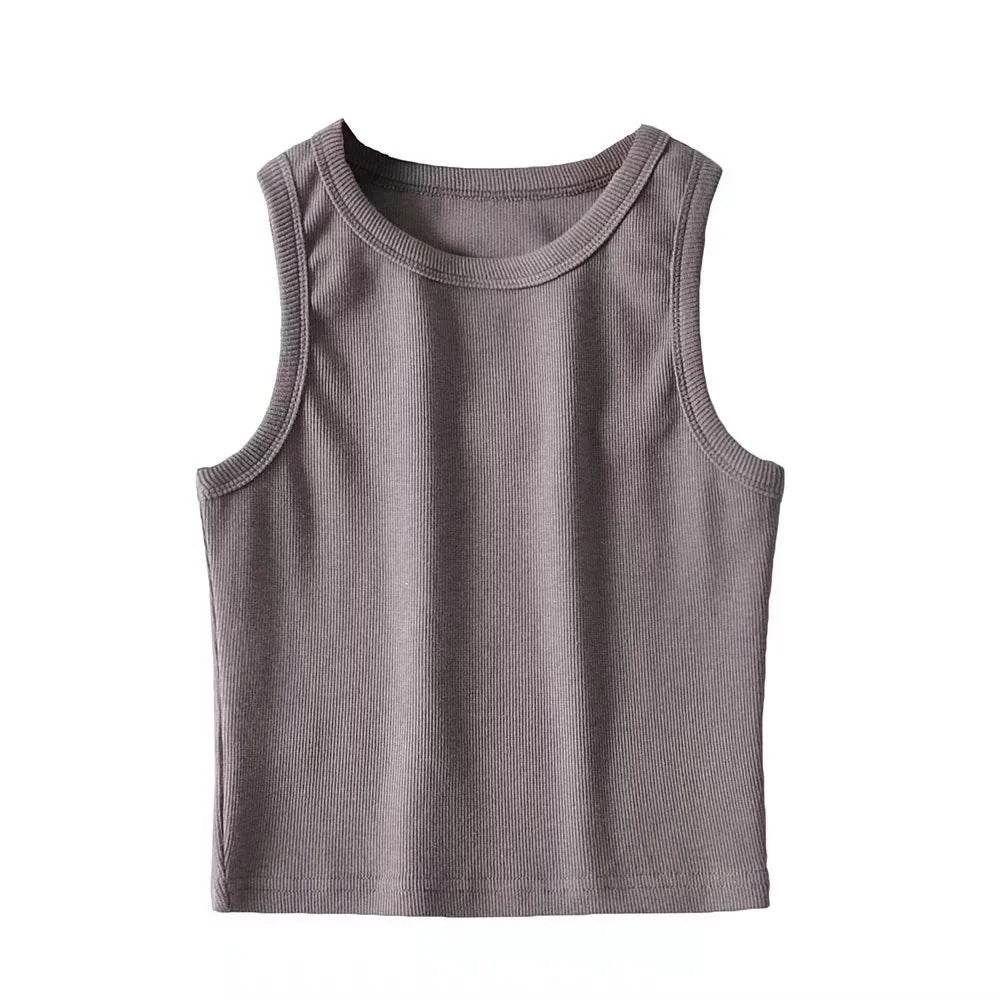 Round neck crop top for women | MuddyStock Originals Dark Grey MuddyStock