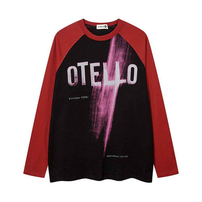 Letter Printing Long Sleeve T-shirt For Women MuddyStock