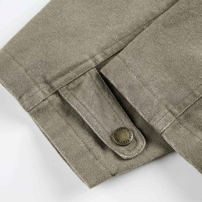 Street Style High-Street Spliced Collar Printed Work Jacket For Men | MuddyStock Originals