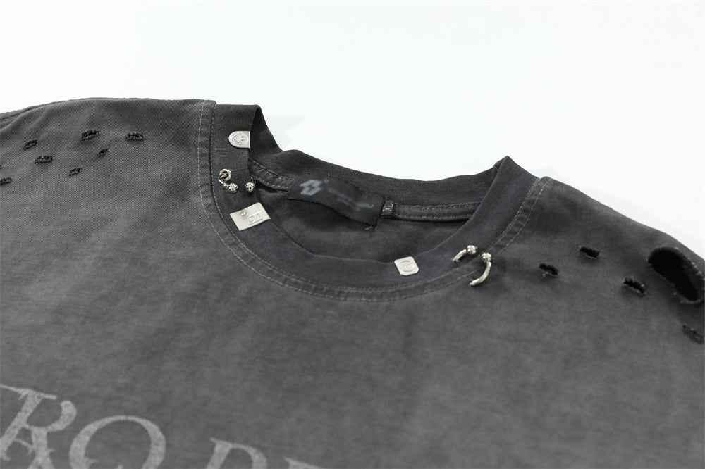 Punk Old Dirty Short-sleeved T-shirt For Men null