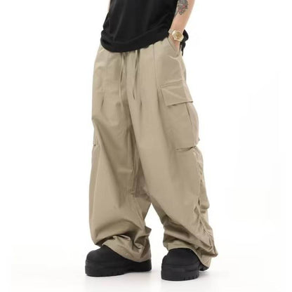 American Vintage Crumpled Multi-pocket Loose Cargo Pants MuddyStock