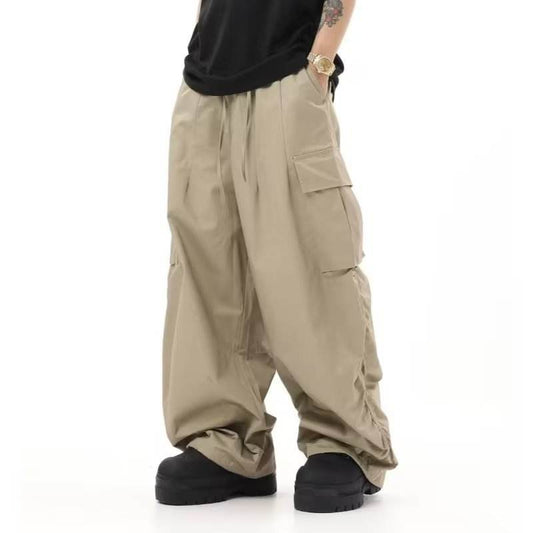 American Vintage Crumpled Multi-pocket Loose Cargo Pants MuddyStock