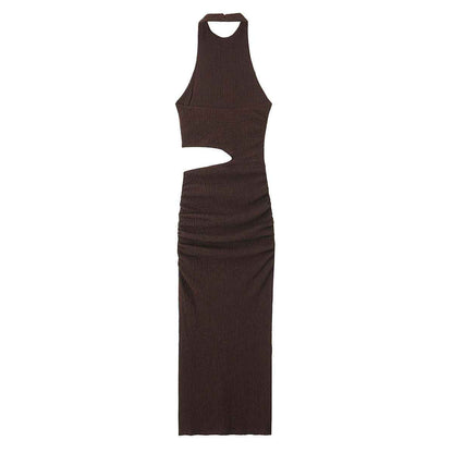 European and American style women's long neck hanging dress | MuddyStock Originals