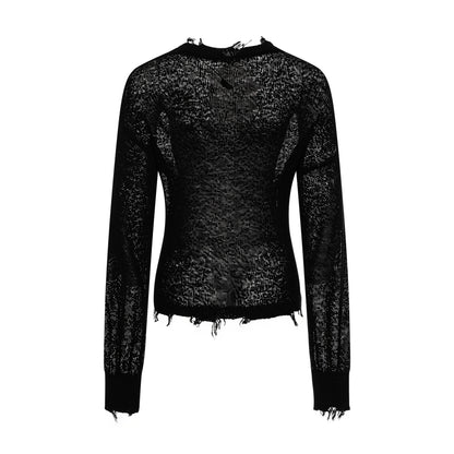Hollow knit sweater top for women | MuddyStock Originals MuddyStock