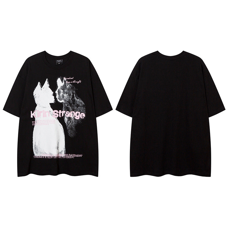 Face to face cat loose T-shirt for women | MuddyStock Originals MuddyStock