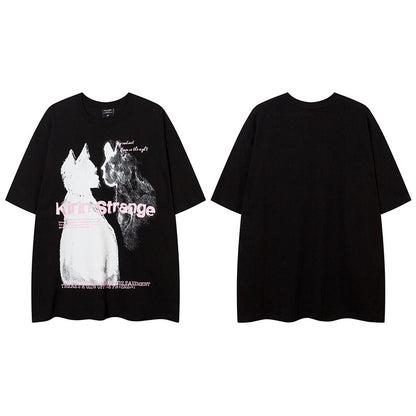 Face to face cat loose T-shirt for women | MuddyStock Originals MuddyStock