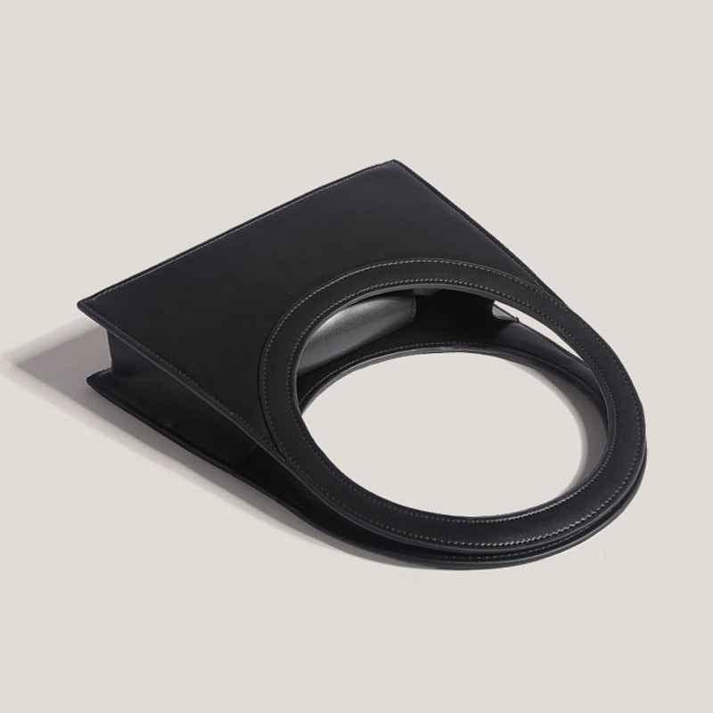 Cutout Ring Tote Briefcase Bag For Women