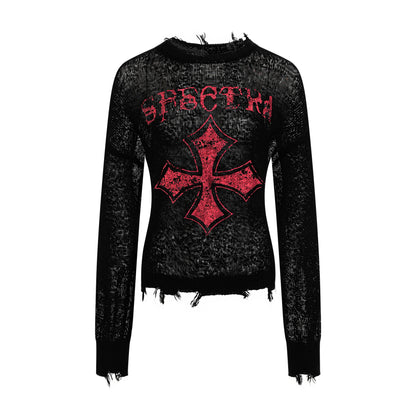 Hollow knit sweater top for women | MuddyStock Originals MuddyStock