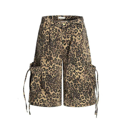 Women's workwear leopard print shorts | MuddyStock Originals