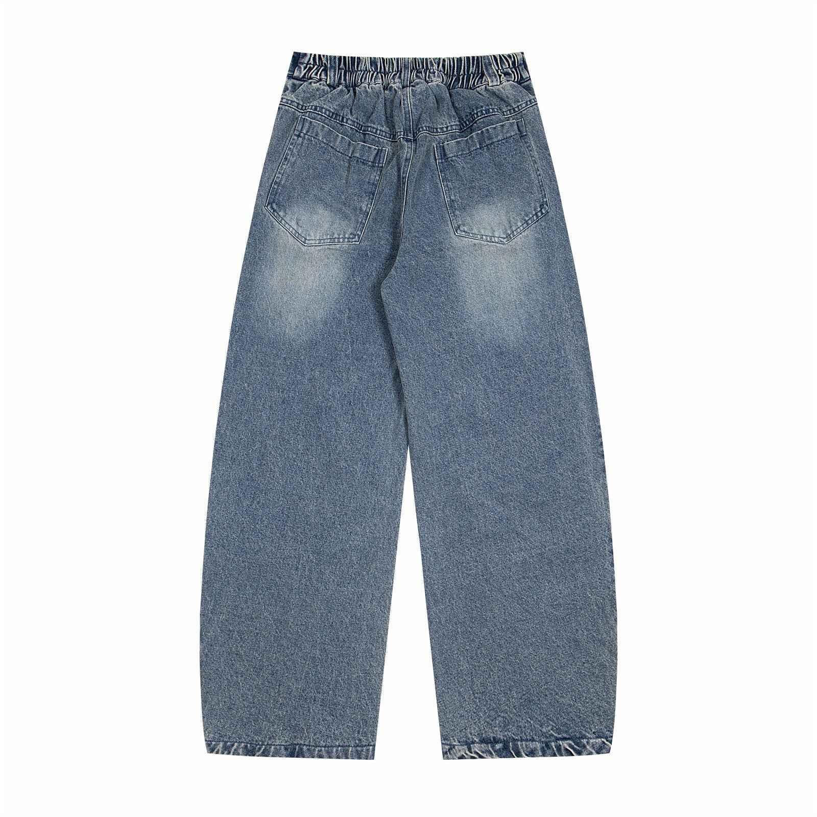 Cartoon graffiti printed jeans wide leg pants for women | MuddyStock Originals