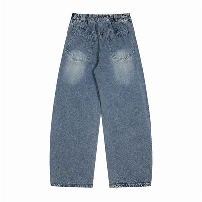 Cartoon graffiti printed jeans wide leg pants for women | MuddyStock Originals