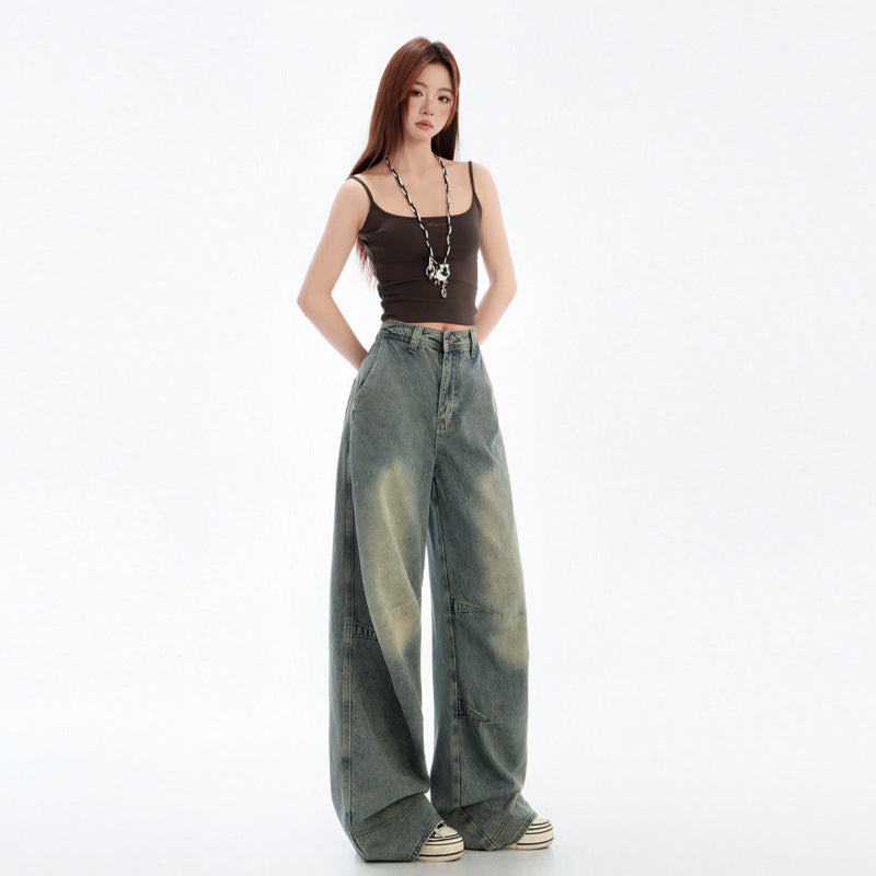 Wide Leg Straight Leg Denim Pants for Women | MuddyStock Originals MuddyStock