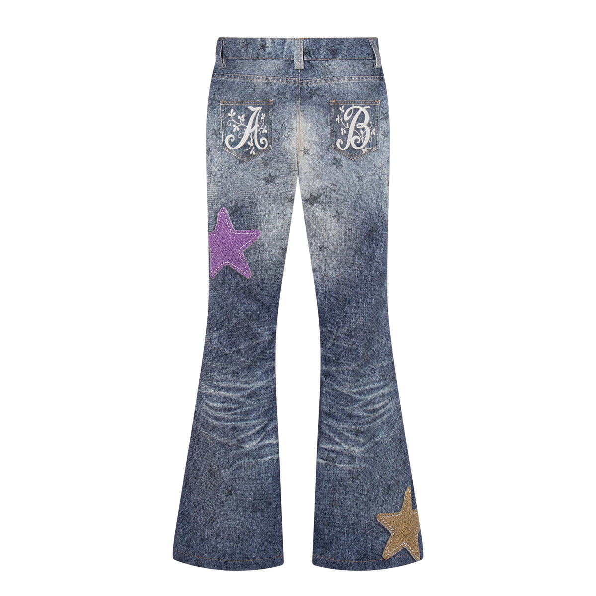 Vintage Star Digital Printed Jeans For Women | MuddyStock Originals
