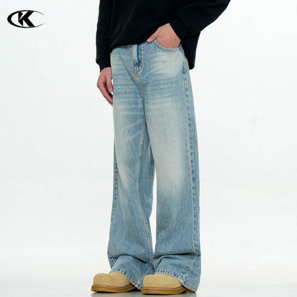 Simple Clean Fit Vintage Loose Casual Jeans For Men | MuddyStock Originals MuddyStock