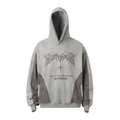 Suede hoodie for men and women | MuddyStock Originals Gray MuddyStock