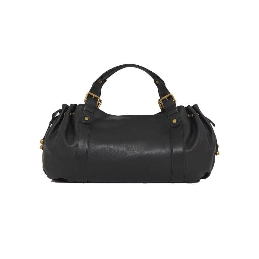 Large capacity soft leather tote bag
