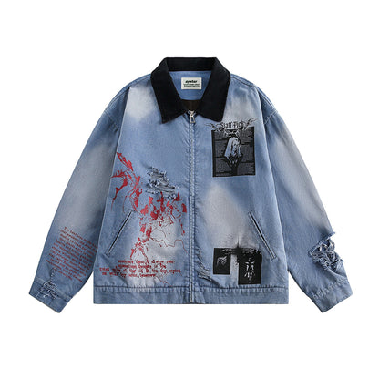 Washed denim jacket for women | MuddyStock Originals