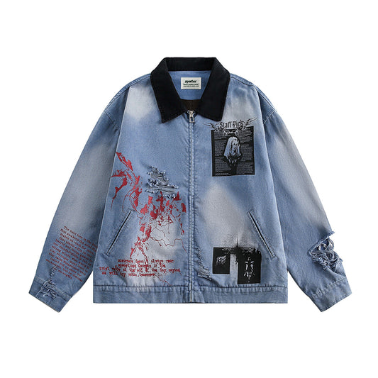 Washed denim jacket for women | MuddyStock Originals